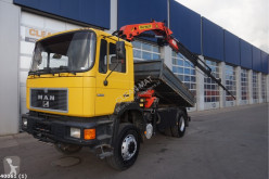 Camión MAN 19 FA Palfinger 12 ton/meter laadkraan volquete usado