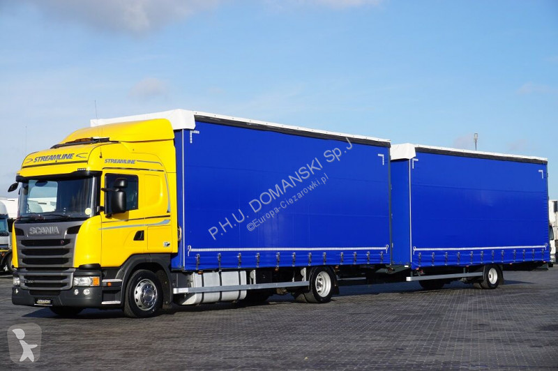 Voir les photos Camion Scania G - 360 / E 6 / ZESTAW PRZESTRZENNY 120 M3 + remorque