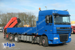 Camion DAF XF 105.410 T/Container/Kran Palfinger PK29002 plateau ridelles occasion