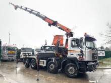 Kamyon çok yönlü damper ikinci el araç MAN 28.464 - - MANUAL ZF - STEERING AXLE / HUB REDUCTION + CRANE PALFINGER PK 27000 D + JIB