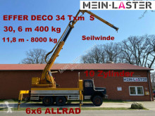 Camion Magirus-Deutz 256 D 26 AK 6x6 EFFER DECO 34 31 Meter 400 kg plateau occasion