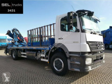 Camion plateau Mercedes Axor 1833 L / Glastransport / Kran / German