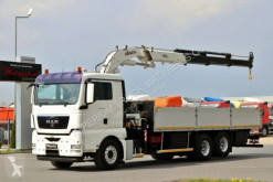 MAN TGX 28.440/6X2/BOX-7,5M+CRANE HYVA HC331X/RADI truck used flatbed