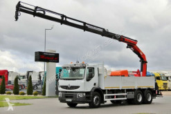 Ciężarówka platforma używana Renault KERAX 380 DXI/6X4/L:6,5M+PALFINGER PK20002/RADIO