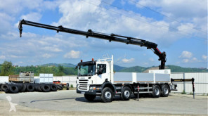 Camião estrado / caixa aberta Scania P400 Pritsche 7,30m +Kran/FUNK *8x4*Topzustand!