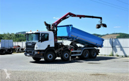 Scania flatbed truck P400 Kipper 5,30m + Kran*8x4*EURO 6*Topzustand