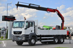 MAN TGS 26.360/ 6X4/ BOX + CRANE FASSI F190 / truck used flatbed