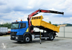 Camion platformă second-hand Mercedes Axor 1828 Kipper 4,20m + Kran *Topzustand