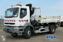 Renault three-way side tipper truck Kerax 320 DCI 4x2, Kran Hiab 140A, AHK,Bordmatik