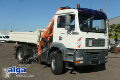 MAN three-way side tipper truck 18.430 TGA BB 4x2, gr. Atlas 170.2 Kran, Meiller