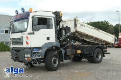 Camión volquete volquete trilateral MAN 18.390 TGA BL 4x4, Kran Atlas 120.2, Funk,Allrad