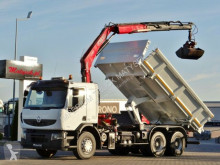 Ciężarówka platforma używana Renault LANDER 370/6X4/2 SIDED TIPPER+CRANE FASSI F150