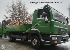 MAN tipper truck LE180C mit Humbaur HT506124 und Ladekran MKG HLK45