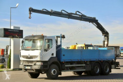 Ciężarówka platforma używana Renault KERAX 380 DXI/6X4/L:6,8M+CRANE HIAB 144/RADIO