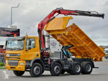 Camion plateau DAF CF 85.410/8X4/2 SIDED TIPPER/CRANE FASSI F135/