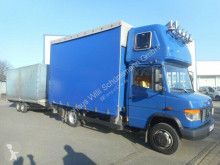 Camión remolque lona corredera (tautliner) usado Mercedes Vario 818D mit HUMBAUR Anhänger Euro4 AHK ZV