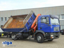 Camion benă trilaterala MAN 18.330 TGM BL 4x2, Kran Palfinger PK9501,Greifer