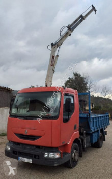Camion Renault 220 4x2 VOLQUETE + GRUA PM 4622 plateau occasion
