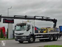 Teherautó Renault KERAX 380 DXI/6X4/L:6,8M+CRANE HIAB 166/RADIO használt plató