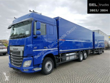 Camión remolque DAF XF460 XF 460 FAR /Ladebordwand /Retarder /mit Anhänger furgón transporte de bebidas usado