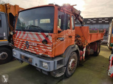 Camion tri-benne Renault Gamme G 210 Kipper + HIAB 071 - Motorschaden / Engine Broken / Moteur Hors Service