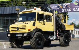 Camião Unimog U 5000 4x4 HIAB 166 E4 HiDuo OFF ROAD Kran CRAN estrado / caixa aberta caixa aberta usado