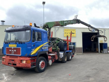 MAN flatbed truck 26.502 Forest Truck Logilift 210 Full Spring Good Condition