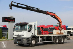 Camião estrado / caixa aberta Renault KERAX 380 DXI/6X4/L:7M+CRANE PALFINGER PK18500/