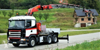 Camión caja abierta Scania R124 Pritsche 3,15m +Kran+JIB/FUNK *6x4*