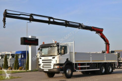 Ciężarówka platforma Scania P 340 / 6X4 / BOX -7,5 M + CRANE PALFINGER 16502