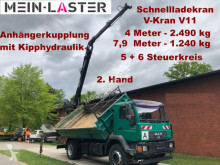 Camión MAN 18.280 V-Kran 7,9m-1.240 kg 5+6 Steuerkreis volquete usado