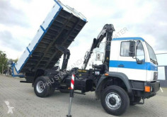 Camião MAN LE 18.280 4x4 HIAB 122 Cran Kran Kipper estrado / caixa aberta usado