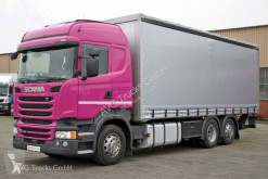 Scania ponyvával felszerelt plató teherautó R 410 Schiebeplane Lenkachse etade ACC LDW