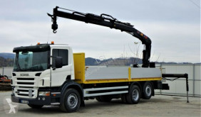 Camión caja abierta Scania P340 Pritsche 6,80m +Kran/Funk*6x4*Topzustand!
