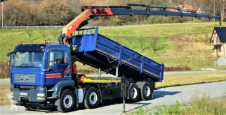 MAN TGA 35.430 Kipper 6,50 m + Kran 8x4 Top Zustand truck used flatbed