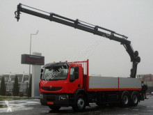 Camion platformă Renault KERAX 370/6X4/L:6,6M+CRANE HIAB 166/RADIO/MANUAL