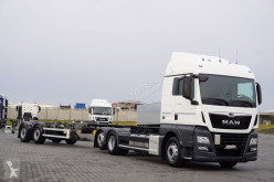 Teherautó MAN TGX / 26.470 / ACC / E 6 / ZESTAW TANDEM BDF + remorque porte-conteneur használt konténerszállító