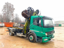 Camion Mercedes 15.28 SCARRABILE CON GRU DIETRO CABINA BALESTRATO polybenne occasion