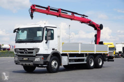 Vrachtwagen Hiab MERCEDES-BENZ ACTROS / 2536 / SKRZYNIOWY + HDS / MANUAL tweedehands platte bak