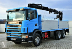 Camião Scania 124G 400 Pritsche 6,80m +Kran*6x4*Topzustand! estrado / caixa aberta usado