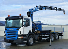 Scania flatbed truck P310 Pritsche 6,30m +Kran/FUNK *6x2*Topzustand!