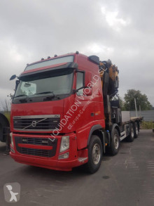 Camion Effer Volvo FH520 8x2 Flatbed truck with 585/8S crane plateau ridelles occasion