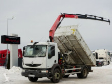 Ciężarówka platforma Renault MIDLUM 220/ 3 SIDED KIPPER+CRANE FASSI F95/RADIO