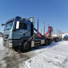 Camion remorque MAN TGS TGS 26.480 6x4 BL Holztransporter Palfinger grumier occasion