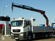 MAN plató teherautó TGS 26.360/6X2/BOX-6,7 M + PALFINGER 16502/RADIO