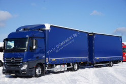 Tautliner truck MERCEDES-BENZ ACTROS / 1830 / ACC / EURO 6 / ZESTAW PRZEJAZDOWY + remorque rideaux coulissants