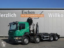 Camion polybenne Scania P 380 8x4, Abrollkipper, HIAB 166E4 , 5.+6, Funk