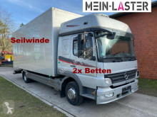 Camion porte voitures Mercedes 822L Bett geschlossener Koffer Techau Seilwinde