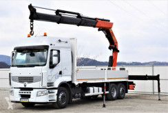 Renault flatbed truck Premium 450 DXI Pritsche 6,30m+Kran/Funk*