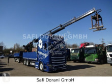 Scania platóoldalak plató teherautó S S520 V8 Hiab Kran 211 EP 4 Hydr mit Anhänger
